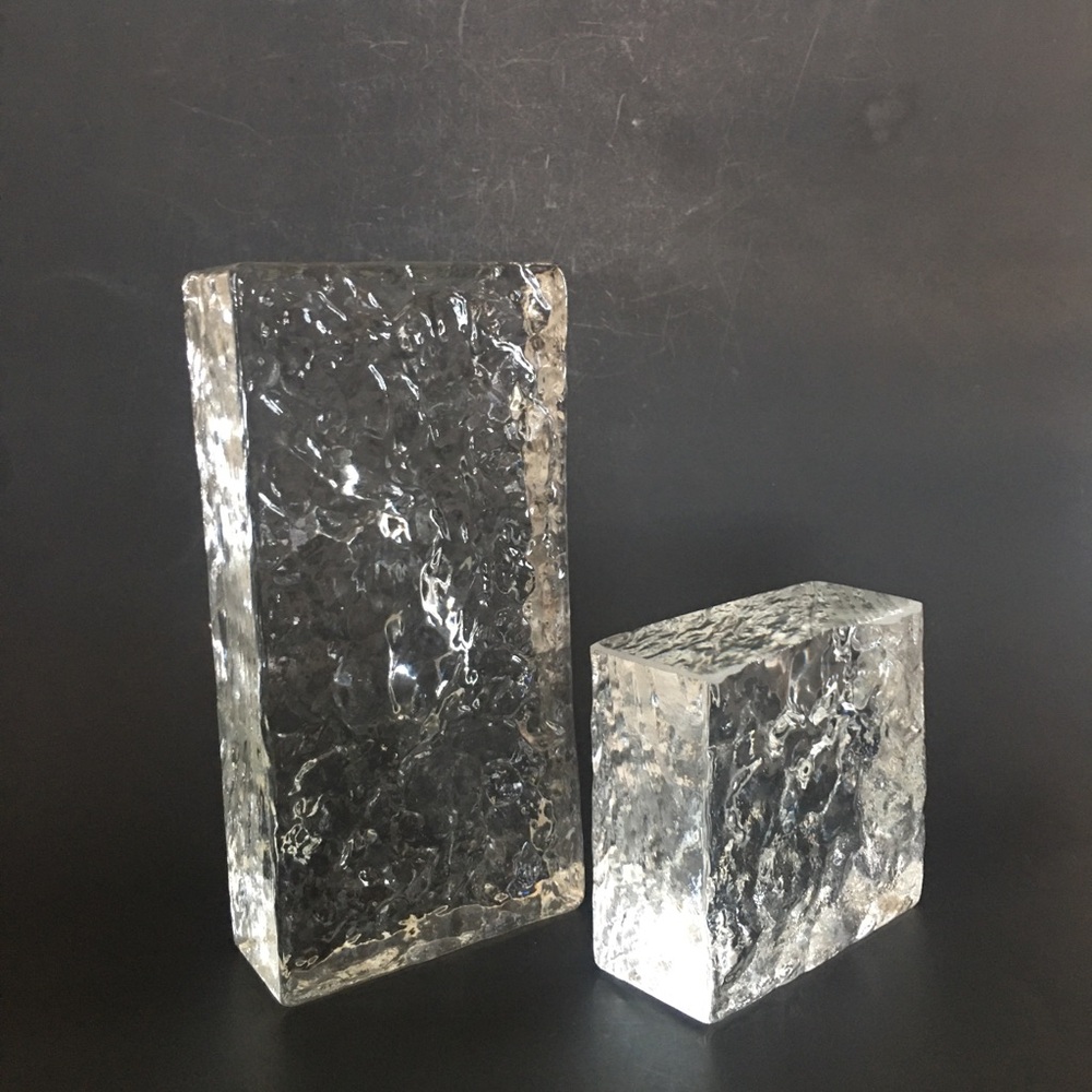 Modern Textured Glass Decor Glass Blocks Transparent Ice Crystal Textural Glass